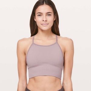 Lululemon Ebb to Street Longline Bra Light Support A/B Cup in Smoky Blush